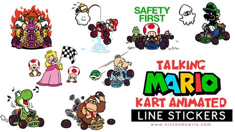 Mario Kart Animated Stickers | Line Sticker Showcase - YouTube