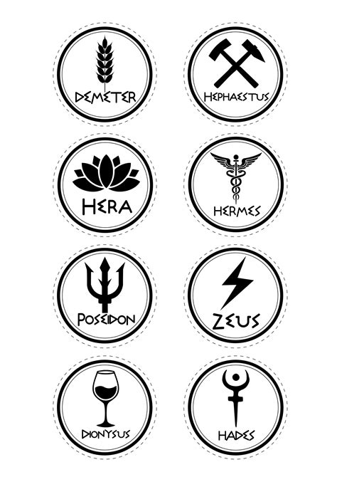 Greek Gods symbols vinyl stickers/Percy Jackson inspired stickers/13 ...