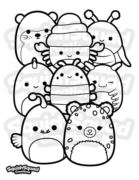 Squishmallow Coloring Page Printable Squishmallow Coloring - Etsy Singapore