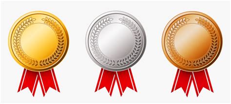 Gold Silver Bronze Medal Png, Transparent Png - kindpng