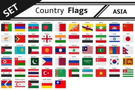 set countries flags asia | Countries and flags, Flag, Asia