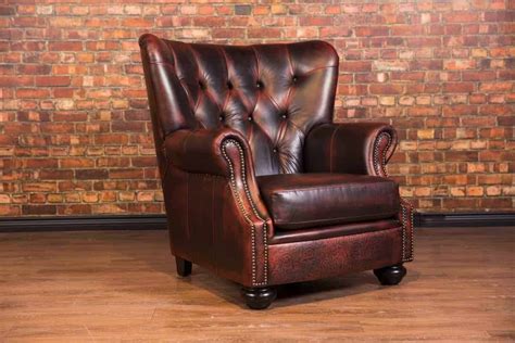 The Aficionado Burnished Leather Cigar Chair Collection | Canada's Boss ...