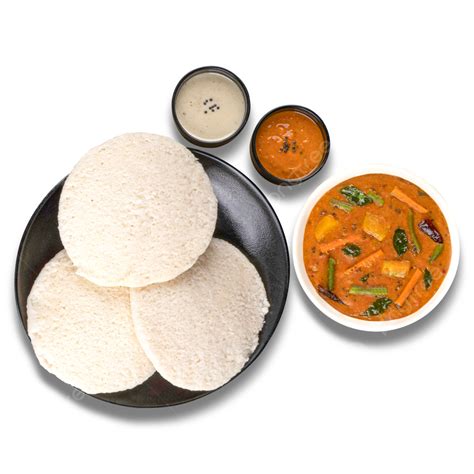 Idly With Sambar And Chutney, Idly, Idly Sambar, Food PNG Transparent ...