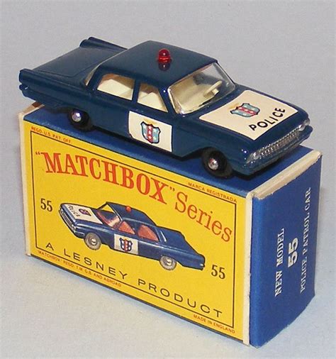 Ford Fairlane Police Car - Series 55 | Matchbox, Matchbox cars, Corgi toys