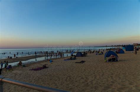 Frankston Beach at sunset editorial stock photo. Image of sunset ...