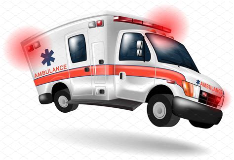 ambulance speeding ,vector cartoon, a Healthcare Illustration by ...