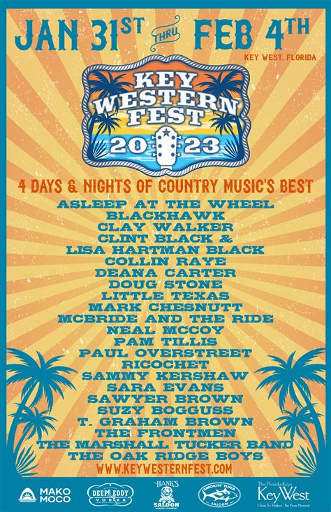 Key Western Fest 2023: January 31-February 4 in Key West, FL at Truman ...