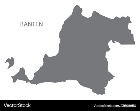 Banten indonesia map grey Royalty Free Vector Image