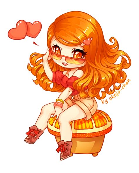 AT - Orange Girl by Nukababe | Anime chibi, Valentines day coloring ...