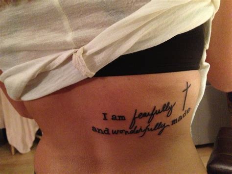 I finally got my tattoo. "I am fearfully and wonderfully made ...