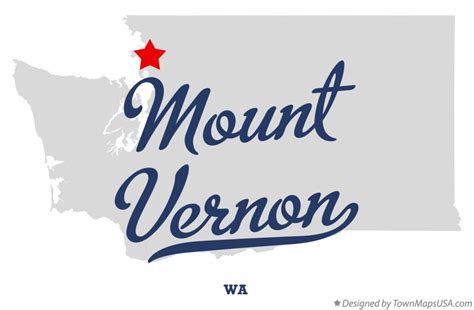 Map of Mount Vernon, WA, Washington