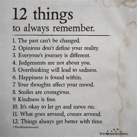 12 Things to Always Remember