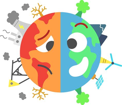 El cambio climático destruye la ilustración de vector de tierra 3447447 ...