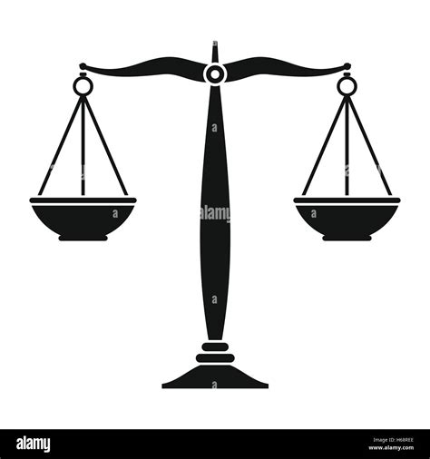 Justice scales black icon Stock Vector Image & Art - Alamy