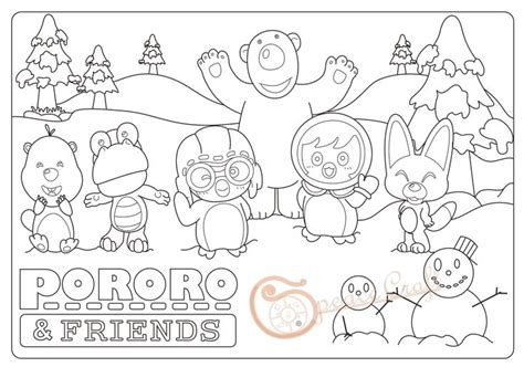 Gambar Mewarnai Pororo | Warna, Gambar