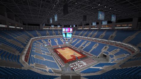 3D model Basketball arena - interior - low poly VR / AR / low-poly ...