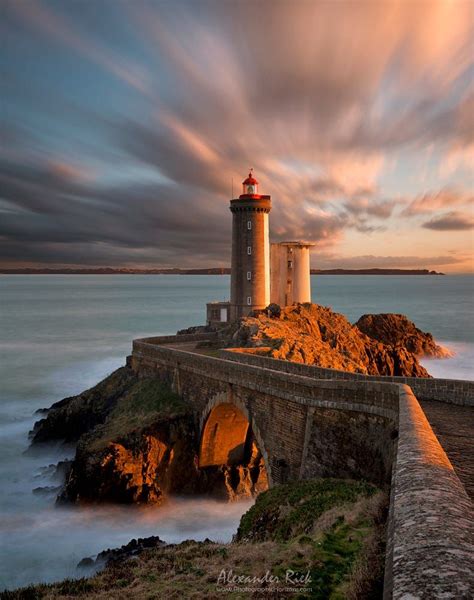 Lighthouse Petite Minou at sunset (Brittany, France) by Alexander Riek ...