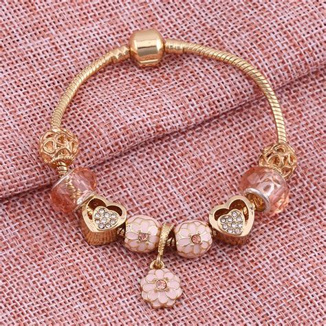 Rose Gold Charm Bracelet – Pandora Bracelet Rose Gold New Famous Brand ...