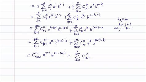 ECO227 - Midterm 2013 - Q1.3 - Proof of the Binomial Theorem - YouTube