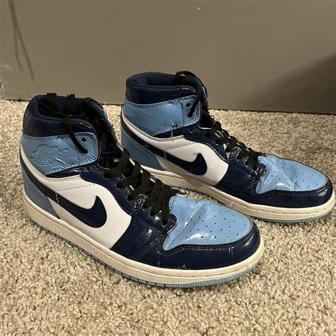 air jordan 1 in blue chill. they’re worn innnn but... - Depop