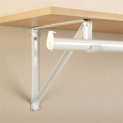 Closet Pro 12 in. White Steel Heavy Duty Rod Shelf Bracket-RP-0045-WT ...