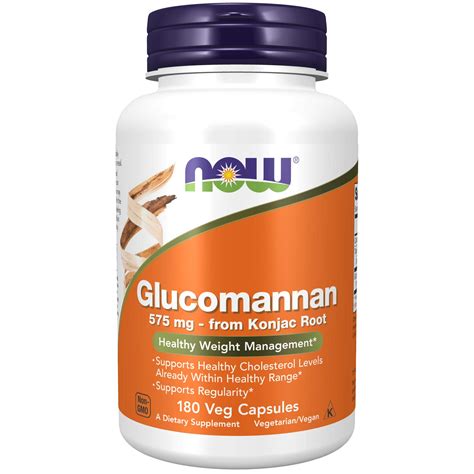 NOW Supplements, Glucomannan (Amorphophallus konjac)575 mg, 180 Count ...