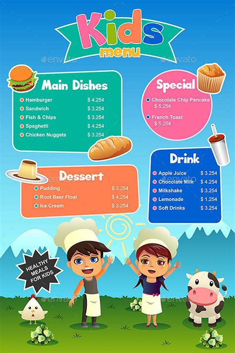 8+ Kid's Food Menu Designs | Design Trends - Premium PSD, Vector Downloads