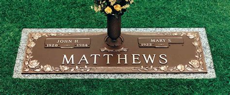 Bronze Memorials - Matthews Cemetery Products