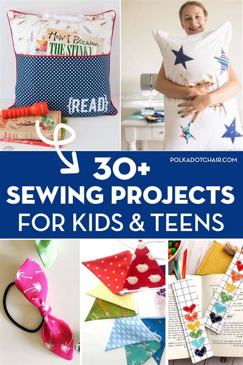 30+ Free Beginner Sewing Projects for Kids & Teens | Polka Dot Chair