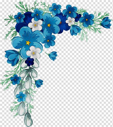 Blue Green Flower Clipart Pictures