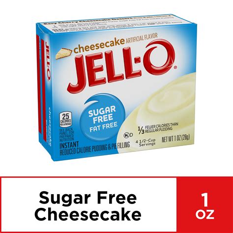 Jell-O Sugar Free Cheesecake Instant Pudding Mix, 1 oz Box - Walmart ...