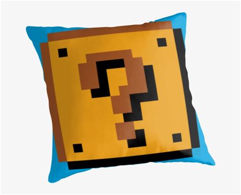 Question Mark Block Throw Pillows By Rk9nation - Minecraft Pixel Art ...