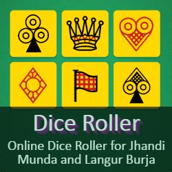 Online Dice Roller to play Jhandi Munda and Langur Burja