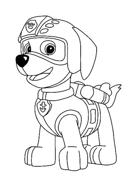 Paw Patrol Zuma Coloring Pages - 4 Free Printable Coloring Sheets | 2021