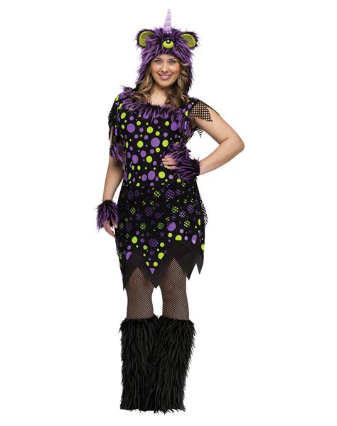 Purple People Eater Adult Womens Plus Size Costume Couple Halloween ...