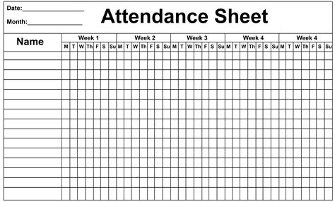 2020 Attendance Tracker Template | Calendar Template Printable