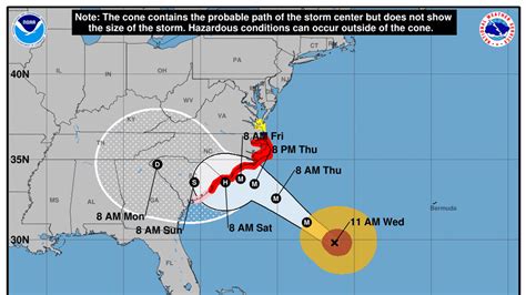 Hurricane Florence: Tracking hurricane projected path in southeast US