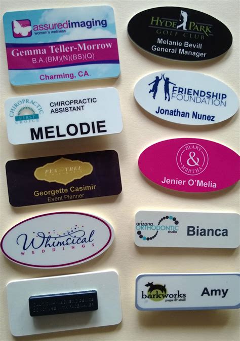 Full Color Personalized Wearable Magnetic Name Tags. Your Color Logo ...