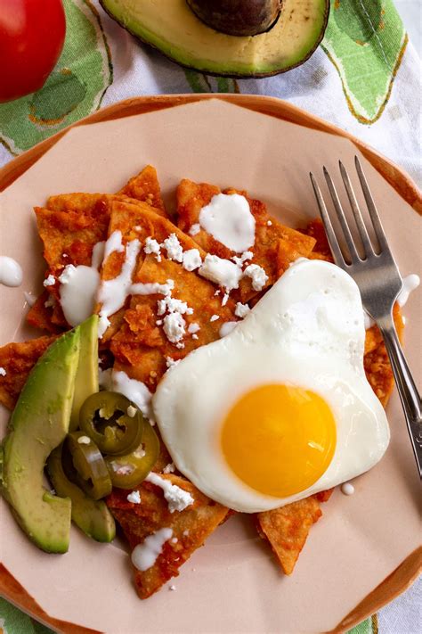 Chilaquiles Rojos con Huevos (Red Chilaquiles with Eggs) | Mission Food ...