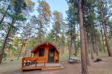 Inside Blue Bell campground camping cabins in Custer State Park ⛰ South ...