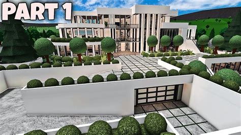 Bloxburg: Modern Mega Mansion Speedbuild Part: 1/5 (Exterior) in 2022 ...