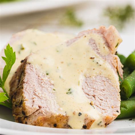 Pork Tenderloin with Herb Mustard Sauce - Bobbi's Kozy Kitchen