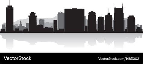 Nashville usa city skyline silhouette Royalty Free Vector