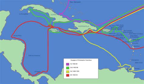 Routes And Trips of Christopher Columbus | History