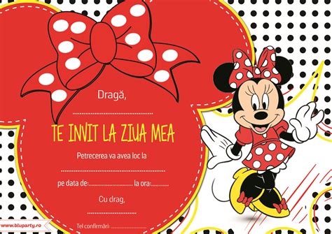 Invitatii petrecere pentru copii - BluParty | Minnie mouse, Mickey ...