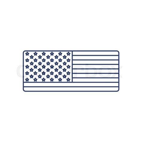 Silhouette with united states flag ... | Stock vector | Colourbox