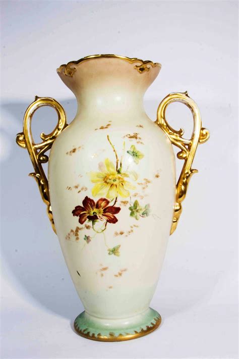 Antique French Porcelain Decorative Vase / Piece with Handle at 1stdibs