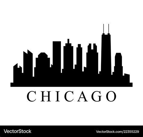 Chicago skyline Royalty Free Vector Image - VectorStock