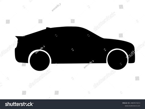 Vector Car Silhouette Black Color Stock Vector (Royalty Free ...