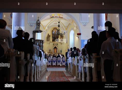 A celebration in church Stock Photo - Alamy